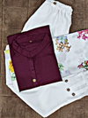 Rozey Rubi Cotton Digital Printed Kurti With Pant Dupatta Exporters In India  